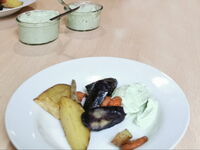 Heute gibt es lila Kartoffeln - ob das schmeckt...